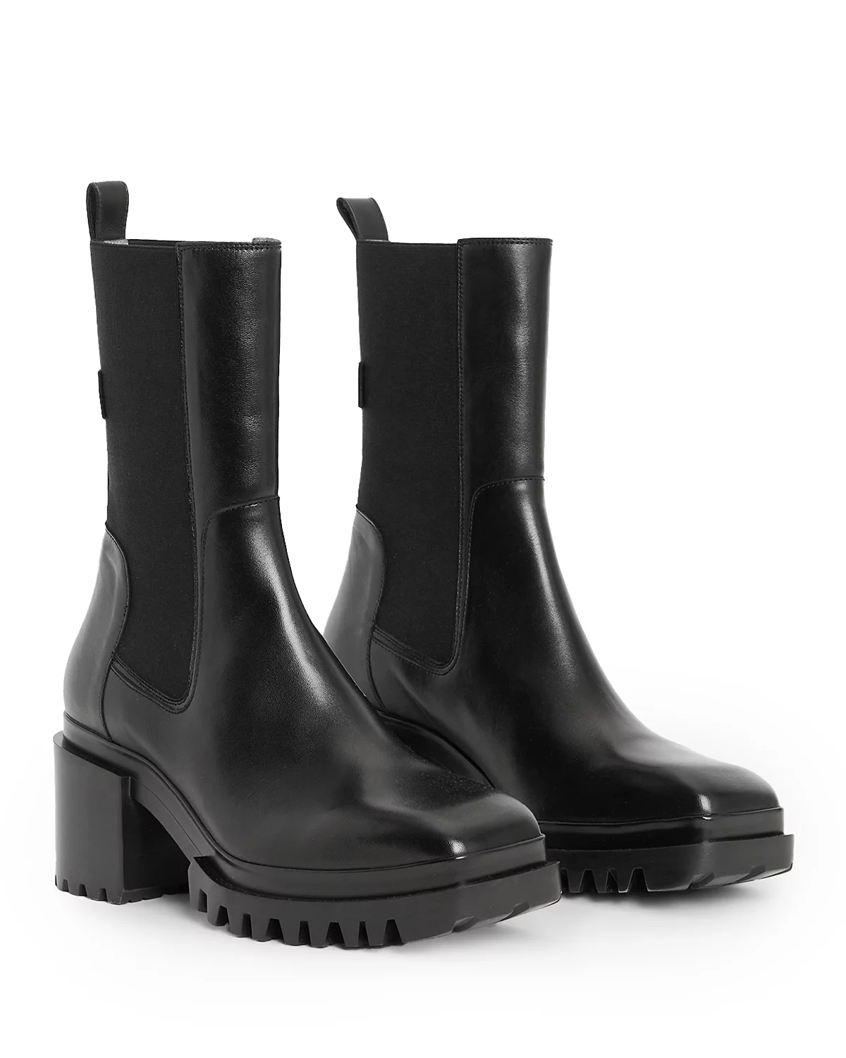 Women's Skarlet Square Toe Stretch Block Heel Ankle Boots