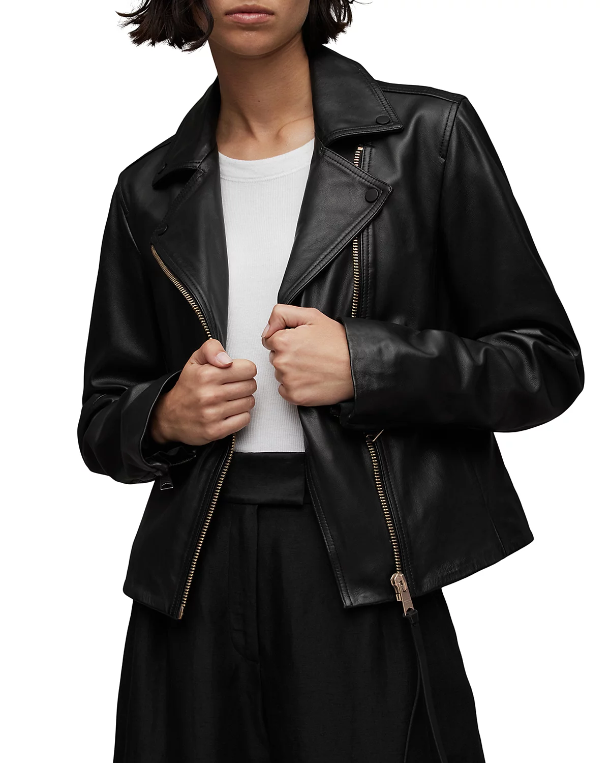 Vela Leather Biker Jacket