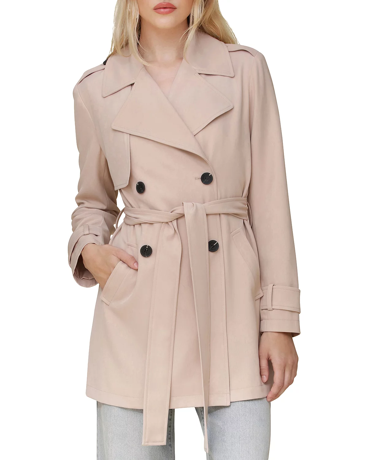 Double Breasted Soft Trench Coat