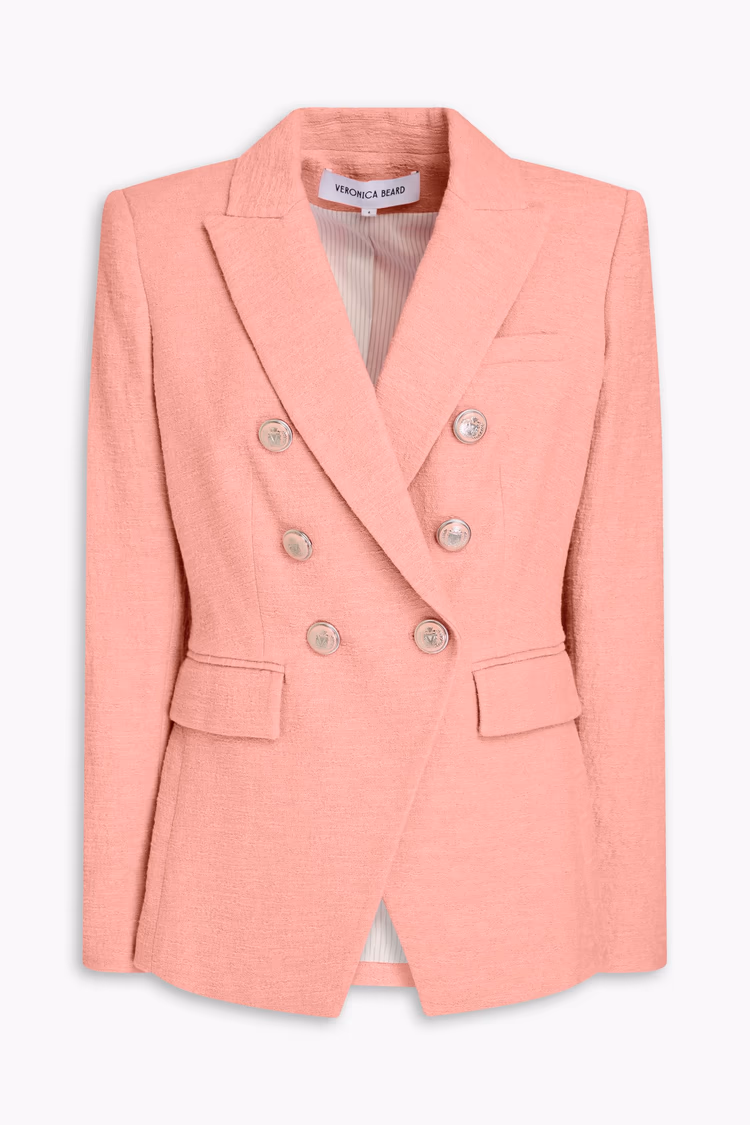 Miller Dickey double-breasted cotton-blend tweed blazer