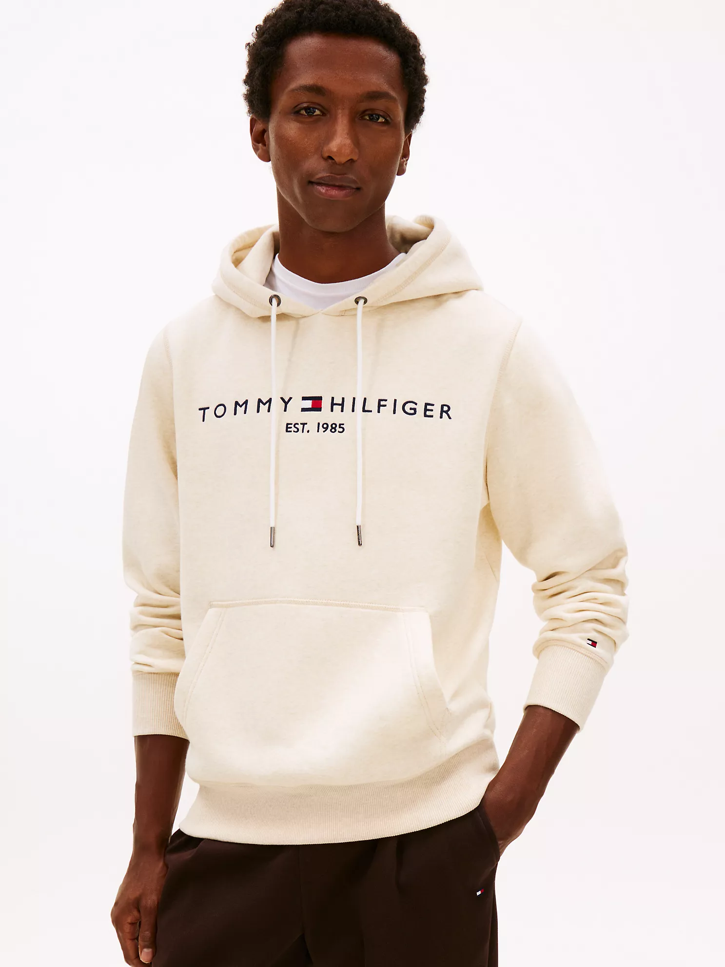 Embroidered Tommy Logo Hoodie